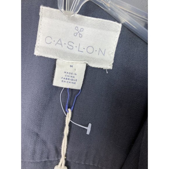 *Caslon Gray Draped Utility Jacket Womens Med Pockets Ties At Waist Casual - Picture 5 of 7